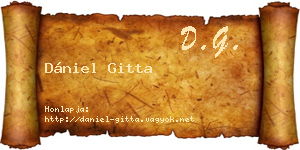 Dániel Gitta névjegykártya